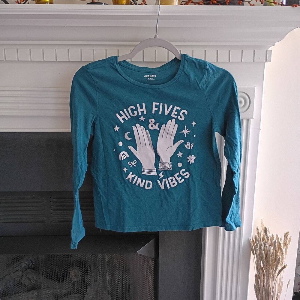 Old Navy XL (14-16) Teal Graphic Tee